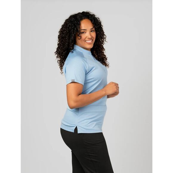 Storm Creek Women’s Visionary II Solid Short Sleeve Polo – Size M - Blue - Picture 10 of 10